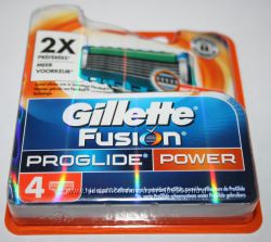 GILLETTE Fusion proglide Power оригинал Германия 4шт в упаковке Супер цена 