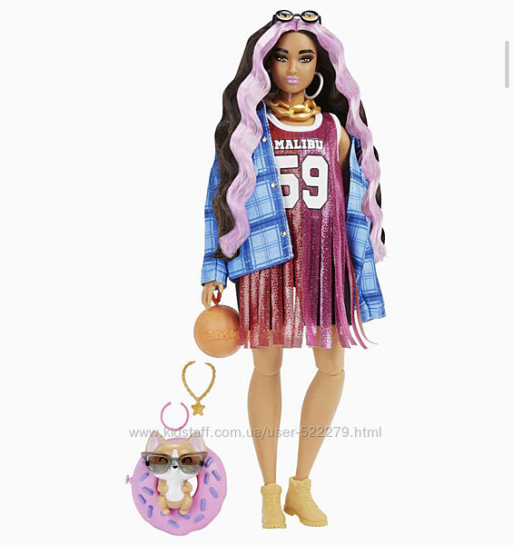 Кукла Барби Экстра шарнирная Barbie Extra в баскетбольном наряде Mattel