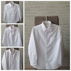 Классные белые рубашки George, M&S, Next 3 -13л. , новые