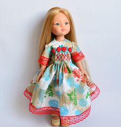 Одежда для куклы Паола Рейна, Королле и др - платье с буфами