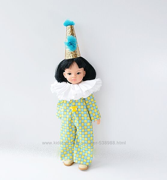 Одяг для ляльки Паола Рейна та ін, аутфіт комбінезон, жабо, ковпак