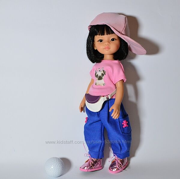 Одяг для ляльки Паола Рейна, аутфіт, джинси, футболка, кепка