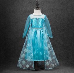 Новое необыкновенной красоты карнавальное платье с шлейфом Эльзы.
