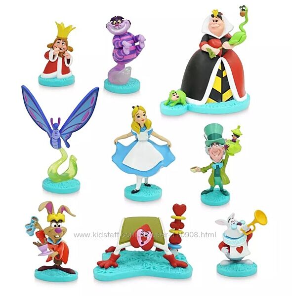 Алиса в стране чудес набор фигурок Delux Disney
