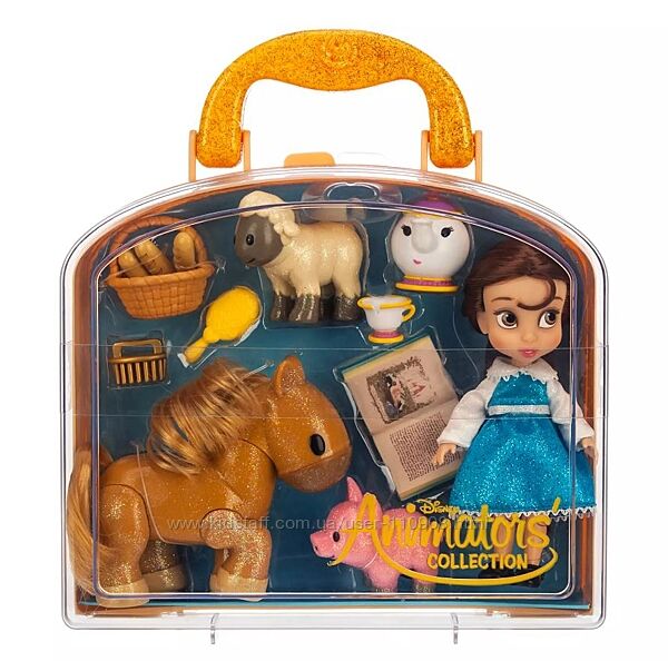мини кукла Белль в чемоданчике Disney Animators Collection Belle Mini Doll