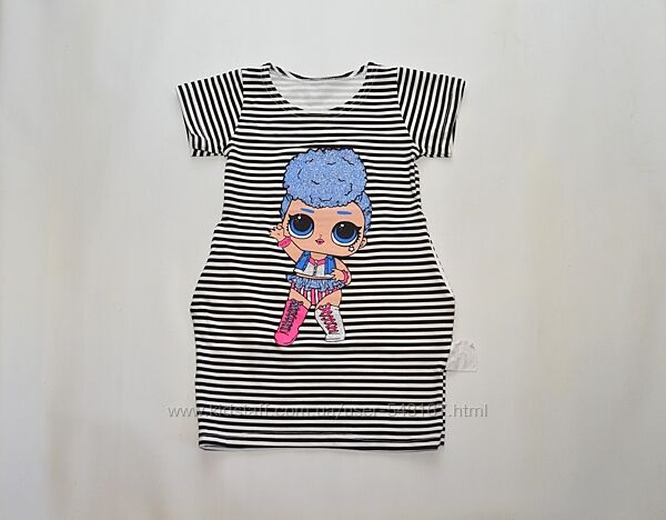 Сукня-туніка на дівчинку, бавовна 100, лол. розпродаж терміново