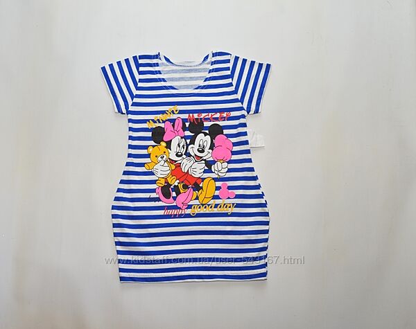 Сукня-туніка на дівчинку, бавовна 100, мінні, міккі. розпродаж терміново