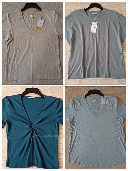 Футболки Zara, Lefties, Gap, размер L, XL.