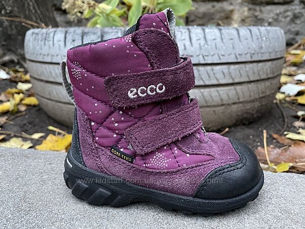 Зимние кожаные ботинки Ecco Gore-tex 22 р