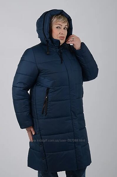 Пуховик удобный зимний женский тм Aziks м-227 Размеры 48- 58