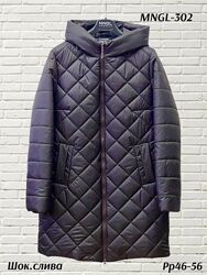 Демисезонная женская удлиненная куртка 302 тм Mangelo Размеры 46- 56 ТОП