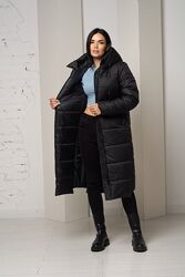 Женская зимняя удлиненная куртка Ника тм VLS размеры 42 - 52