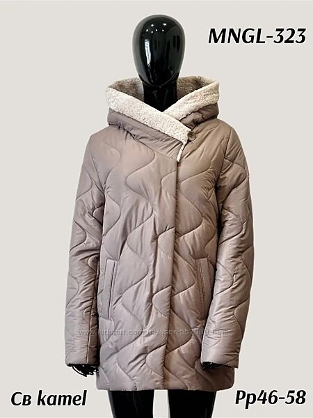 Женская зимняя куртка, пуховик 323 тм Mangelo Размеры 46-58