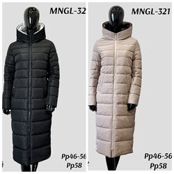 Пуховик, длинная куртка, пальто зимнее женское 321 тм Mangelo Размеры 46-58