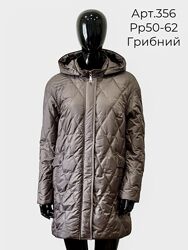 Женская зимняя удобная куртка больших размеров с капюшоном 356 тм Mangelo