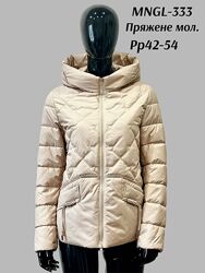 Весенняя модная женская стеганая куртка 333 Mangelo размеры 44-54