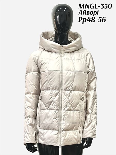 Демисезонная стеганая женская куртка Размеры 48 - 56 MNGL 330