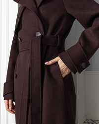 Стильное молодежное длинное пальто- тренч Валенсия тм Leo Pride р-ры 40- 54