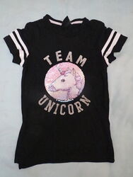 Футболка на девочку р.128 единорог
