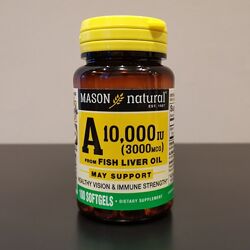  Mason Natural витамин А из рыбьего жира 3000 мкг