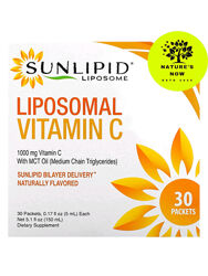 Липосомальный витамин С 1000 мг с маслом МСТ - 30 пакетиков / Sunlupid