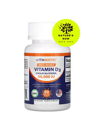 Vitamatic витамин Д3 / D3 50.000 МЕ - 60 капсул / США