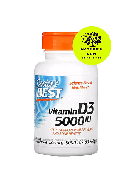 Doctor&acutes best витамин Д3 / D3 5000 МЕ - 180 капсул