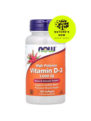 Now Foods Витамин Д3 / D3 1000 МЕ - 180 капсул