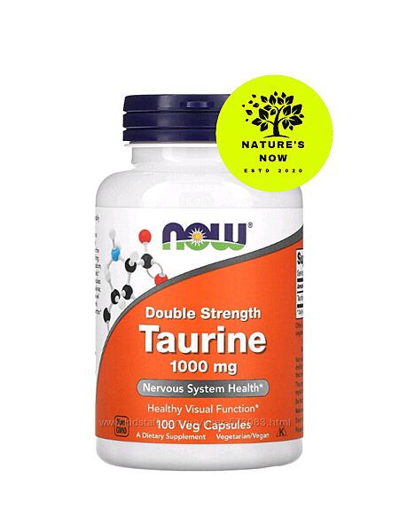Now foods Таурин 1000 мг - 100 капсул / США