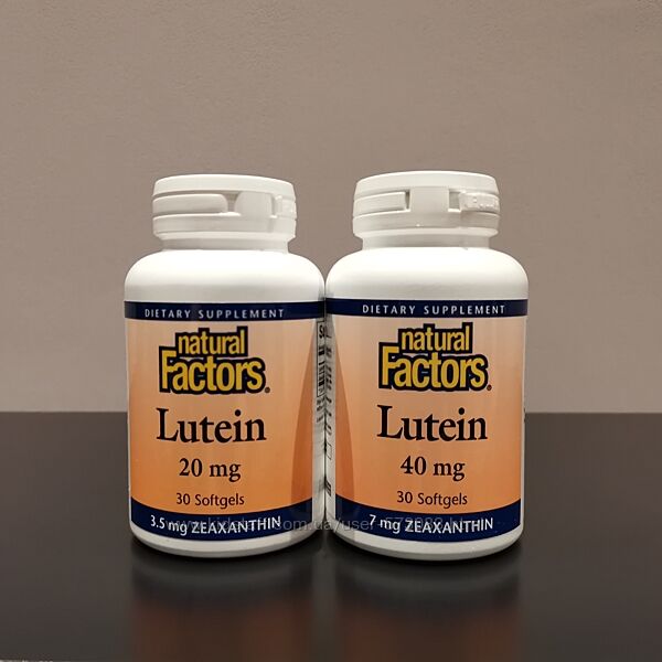 Natural Factors лютеин 20 и 40 мг - 30 капсул