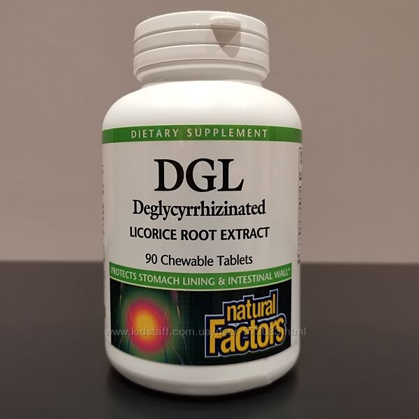 DGL глицирризинат экстракта из корня солодки / Natural Factors 