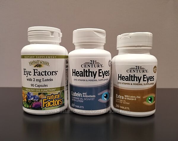 Комплексы витаминов для глаз / 21 Century / Natural Factors Eye factors