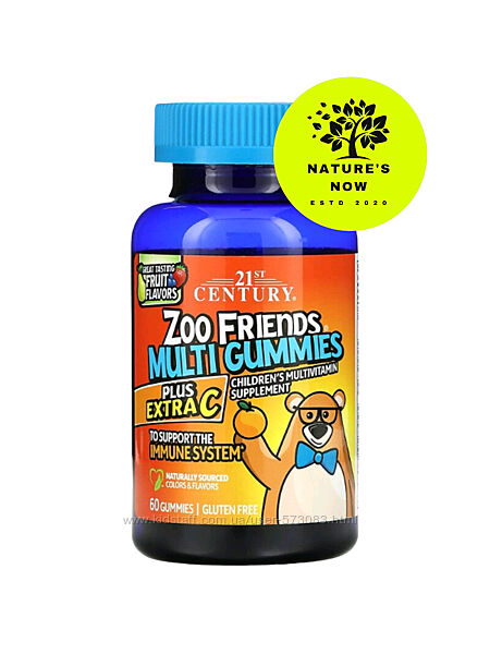 Детские мультивитамины Zoo Friends 21 Century - 60 жевательных конфет