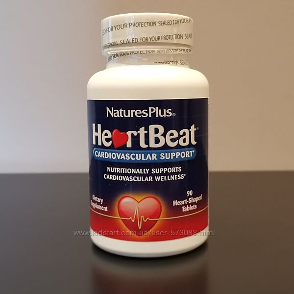 Natures Plus HeartBeat Поддержка сердечно-сосудистой системы  90 таблеток