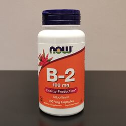Now Foods витамин В2 рибофлавин 100 мг - 100 капсул  / США