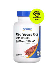 Nutricost красный ферментированный рис с q10, 1300 мг - 120 капсул / США