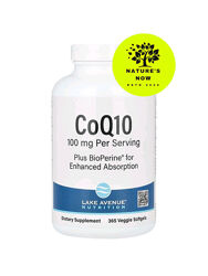 Коэнзим Q10 с BioPerine 100 мг - 365 капсул / Lake Avenue Nutrition, США