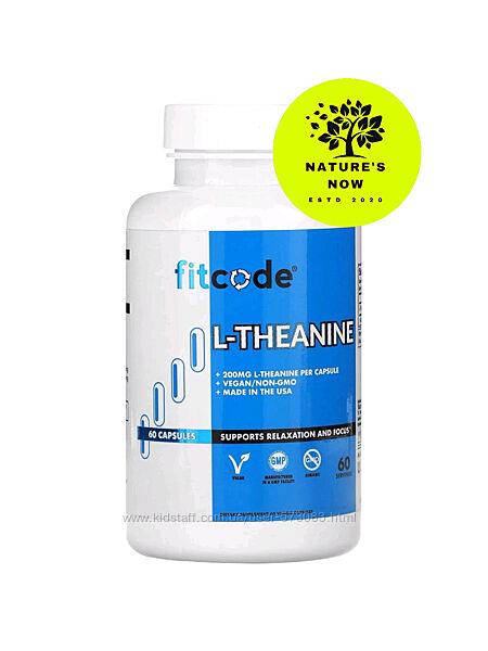 Fitcode L-теанин 200 мг - 60 капсул / США