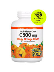 Natural Factors витамин С со вкусом фруктов 500 мг - 90 жевательных вафель