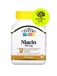 21 Century ниацин - витамин В3 - 100 мг - 110 таблеток США