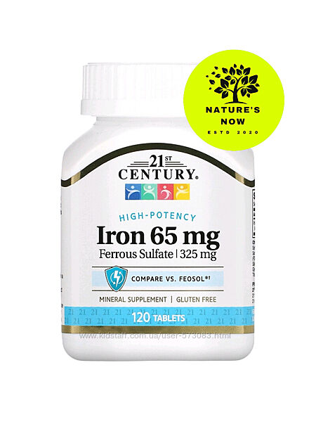 21 Century железо 65 мг - 120 таблеток