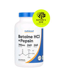 Nutricost бетаин гидрохлорид и пепсин - 240 капсул / США