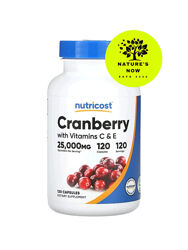 Nutricost клюква с витамином С и Е - 120 капсул / США