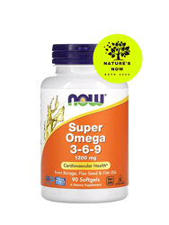 Now foods Супер омега 3 - 6 - 9 1200 мг - 90 капсул / США