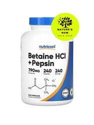 Nutricost Бетаин гидрохлорид с пепсином - 240 капсул / США