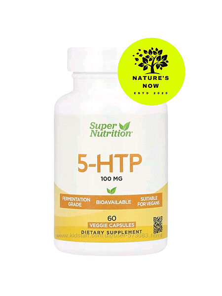 Super Nutrition 5 htp 100 мг - 60 капсул / гидрокситриптофан, США