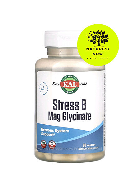 Kal глицинат магния и витамины группы B против стресса  60 капсул