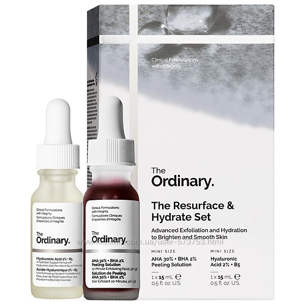 Набір The Ordinary The Resurface & Hydrate Set with Hyaluronic Acid AHA