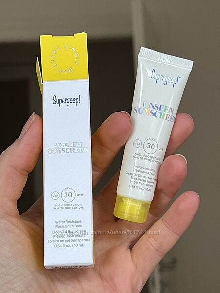Солнцезащитный крем для лица Supergoop Unseen Sunscreen SPF30 10 ml