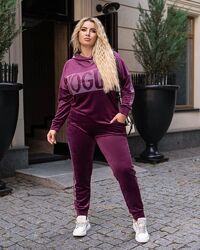 спортивный велюровый костюм vogue de luxe 50-54р